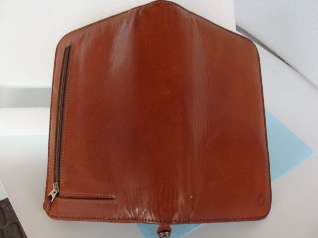 Pocket Size | Brown LEATHER Deluxe FRANKLIN COVEY ZIP ~Notepad Planner Organizer