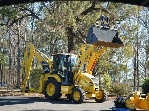 KOMATSU WB97R-5 BACKHOE LOADER WITH MULTIPLE ATTACHMENTS