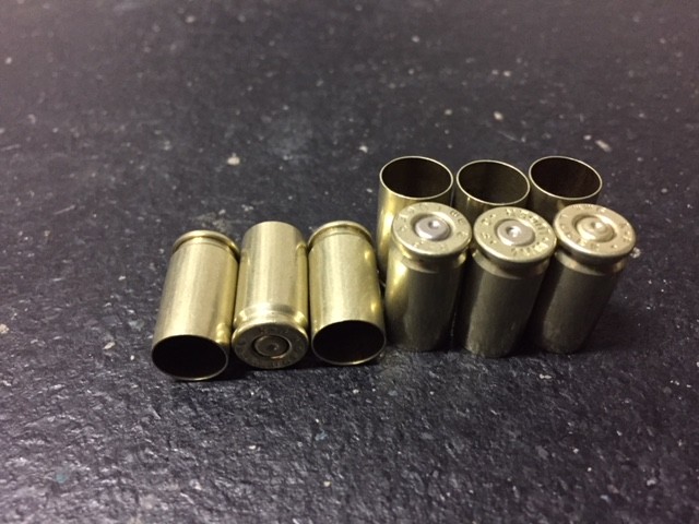 1000(+) 9mm once fired brass casings: tumble cleaned for your crafts / hobbies