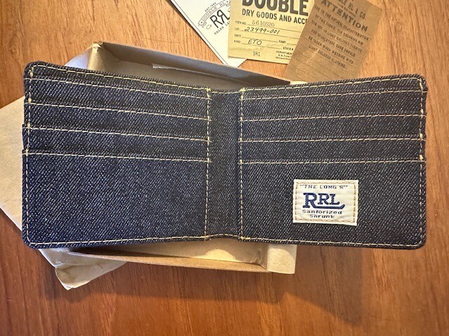 SALE! R.R.L double RL ヴィンテージ風ウォレット New RRL Ralph Lauren DOUBLE RL Selvedge Denim Bifold in