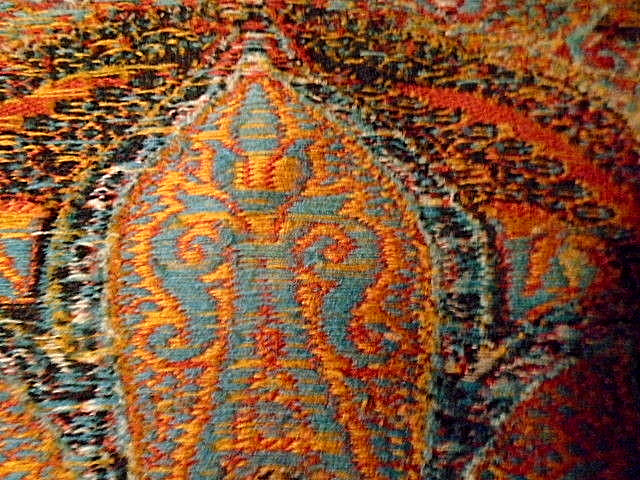 antique  Paisley wool Shawl Table Cloth or Bed Spread