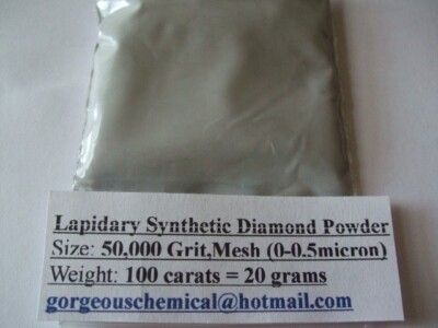 lapidary Diamond Powder 50000Grit,0/0.5micron,100 cts.= 20 Gram