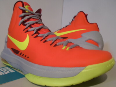 NIKE KEVIN DURANT KD V 5 DMV CRIMSON ORANGE VOLT GREY WHAT