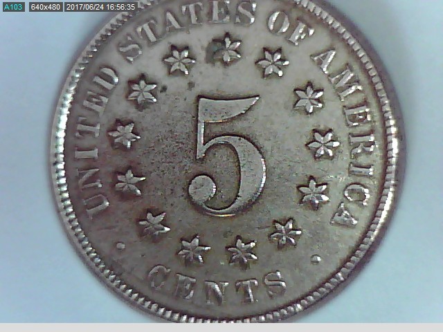 1869 U.S. Shield Nickel(5 cent) coin no rays