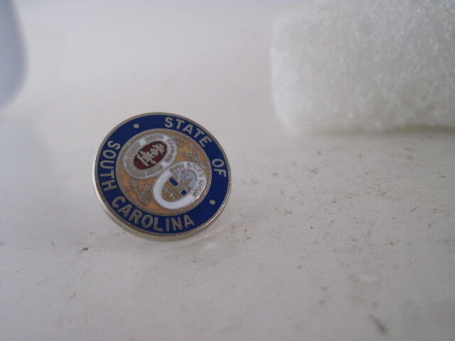 South Carolina    State Seal cloisonne  logo  lapel pin (3f21 1)