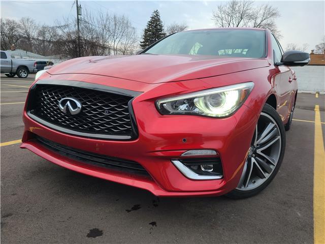 2019 INFINITI Q50, Dynamic Sunstone Red with 4000 Miles available now!