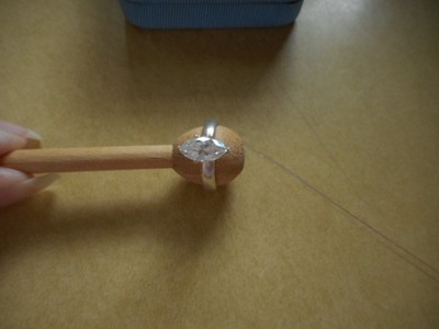 QVC Sterling Silver Solitaire Diamonique DZ 1 Carat Marquise Cut Ring Size 7