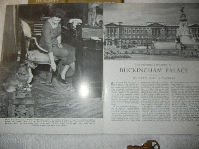 BUCKINGHAM PALACE + TOWER of LONDON BRITISH MONARCHY ROYALTY VINTAGE 1950's  (#2