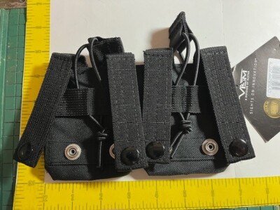 NcStar VISM CV3082MP2977B Molle Dual Magazine Pouch, Black .308 cal.