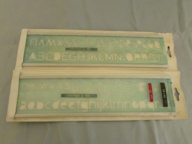 Lot of 14 Staedtler-Mars Professional Graphic Symbols Template Lettering Guide