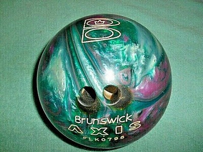 VINTAGE BRUNSWICK AXIS 11 LB. BOWLING BALL - MULTICOLOR