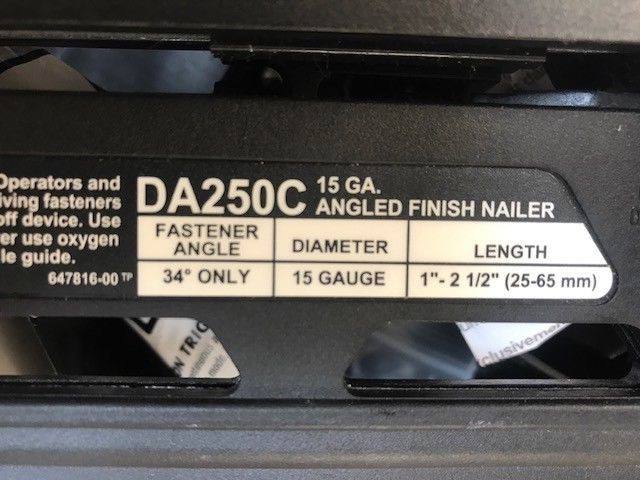 Porter Cable DA250C 1