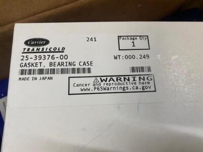 GENUINE CARRIER TRANSCOLD BEARING CASE GASKET 25-39376-00