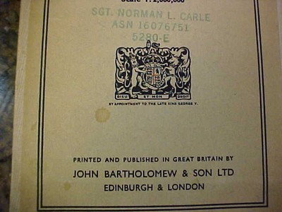 BARTHOLOMEW'S MAP OF NEW ZEALAND -  MOUNTED ON CLOTH - PRINTED IN GREAT BRITAIN