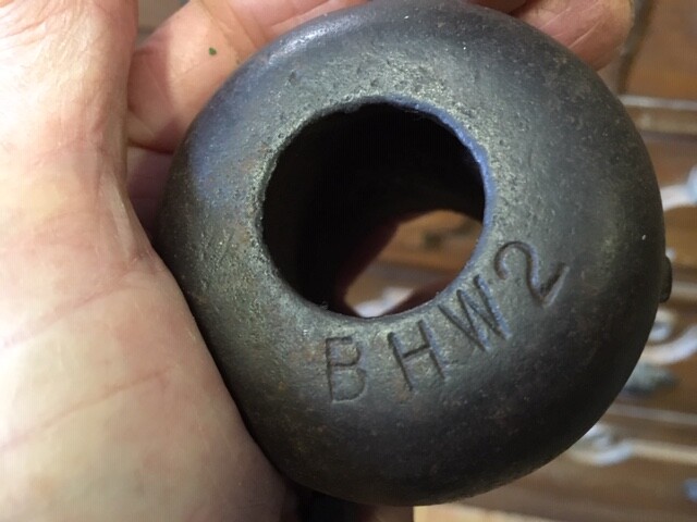 Vintage BHW2 Bull Horn Weight 2 lb antique animal husbandry tool grooming device