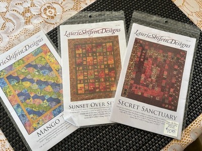 NEW Lot 3 Laurie Shifrin Designs Quilt Patterns Quilt Mango Tango Sunset Sedona