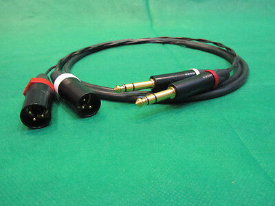 Canare MR202-2AT 2 Channel  Studio Snake Cable, XLR-M to 1/4'' TRS-M , 5 Ft.