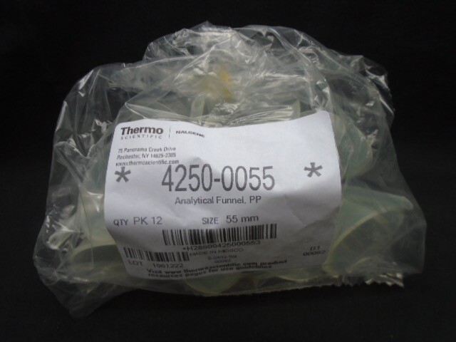 THERMO NALGENE 41mL Polypropylene Analytical Funnel 55mm 4250-0055 12/Pack
