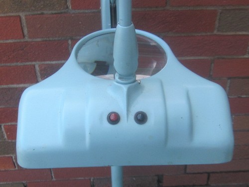 RARE Dazor Industrial Floating Magnifying Floor Lamp Model F-209-1 EX!