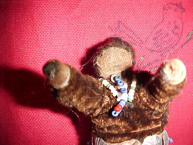 Antique Handmade Cloth Art Mini WORRY Doll bugle bead necklaces, FANCY BELT, SEE