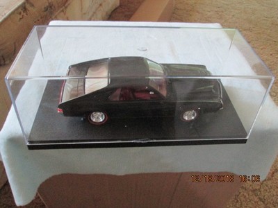 1968 AMC  AMX  black with red interior redline tires 1/25 th promo plastic case