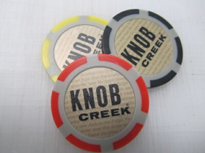 KNOB CREEK Bourbon Whiskey Poker Casino Chips Lot +FREE Las Vegas Ball Marker