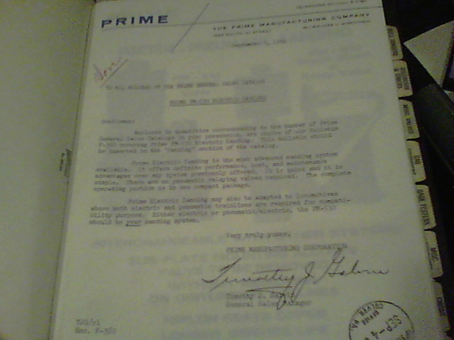 1959 Prestige Products by PRIME PM-530 Electric Sanding, catalog