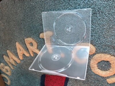 100 HIGH QUALITY NEW 9MM SLIM DOUBLE 2 DVD CASES FROSTY CLEAR D9DDFC(R1)