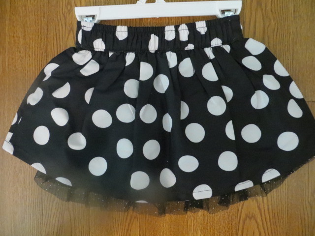 NEW SONOMA GIRLS SCOOTER SKIRT SKORT  WHITE BLACK  POLKA DOT SIZES 4