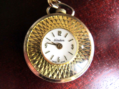 Vintage Nordam Swiss Made Pendant Watch Nurses Watch Necklace