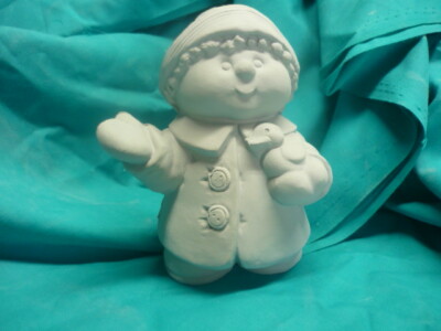 Button Buddy Boy in Raincoat  Ready to paint