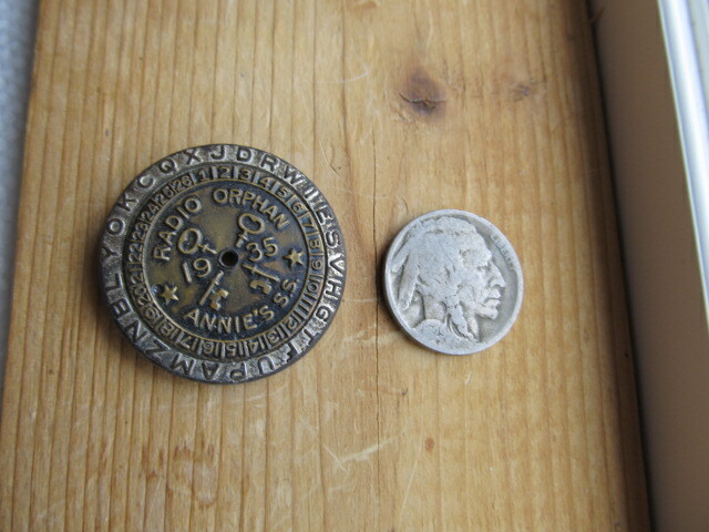 Incredible Vintage Radio Orphan Annie 1935 Decoder Badge Pin