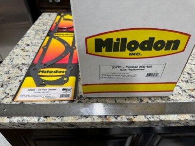 Pontiac 350-455 stock replacement Milodon Oil Pan and Oil Pan Gasket