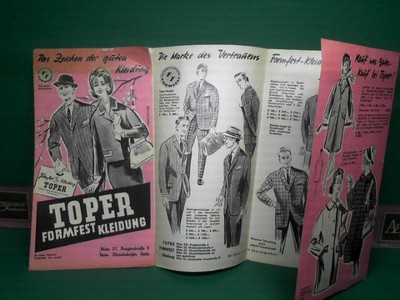 Das Zeichen der guten Kleidung. - Flugblatt- Katalog- Preisliste der Firma Toper