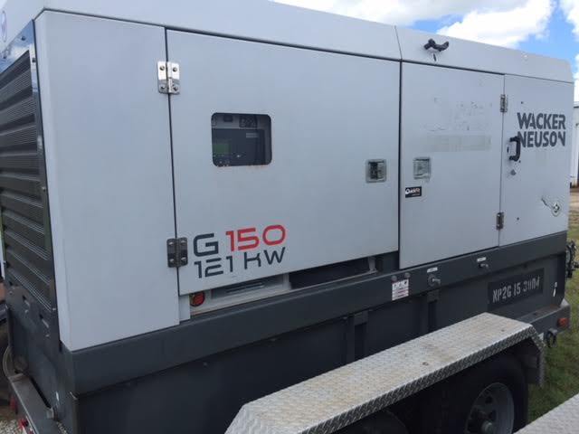 121kW Wacker Mobile Diesel Generator G150 | S/N: 20179295