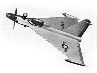 Convair XFY Pogo C/L 13'' Wingspan RC Model Airplane Printed Plans & Templates