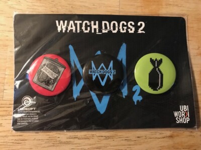 NEW - Watch Dogs 2 Pins Set - PS4 XBOX ONE *RARE*