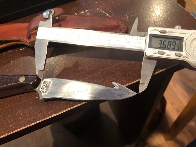 Vintage Schrade USA 1580T Old Timer Hunting Skinning Knife Gut Hook W/Sheat