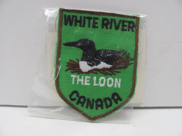 Embroidered White River the Loon Canada Emblem Patch