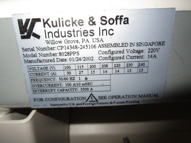 K&S 8028 PPS KULICKE & SOFFA HIGH SPEED FINE PITCH WIRE BALL BONDER