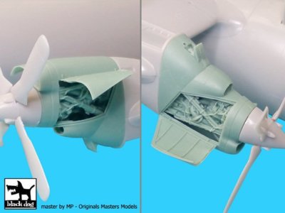 Black Dog 1/72 UP-3D Orion Allison T56 Aircraft Engines (2 pc) (Hasegawa) A72026