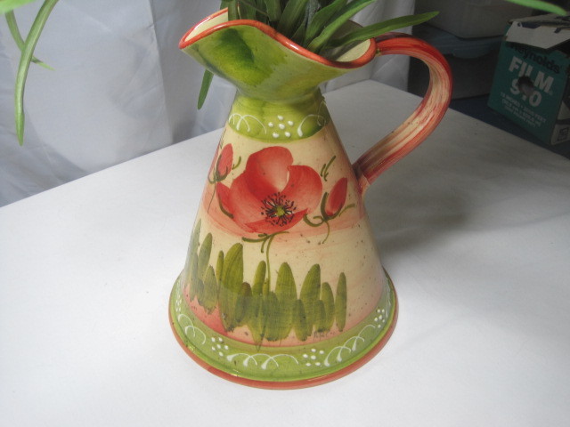 Vintage Ceramic Pitcher Vase Made in France 9