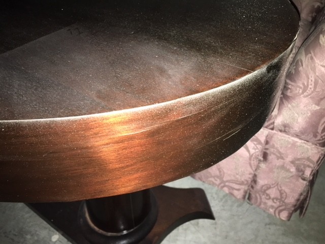 Vintage double column traditional accent table