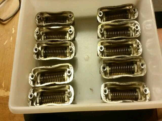 10 Vintage Slingerland Snare Drum Lugs with mounting bolts hole spacing 2 &1/4