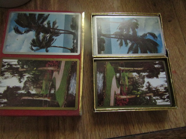 Vintage Hawaiian Palm Trees  Playing Cards