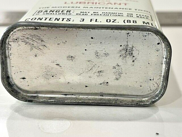 2250C = Vintage 3 Ounce Bux Dri Slide Machine Lubricant Can 1960's! Clean!