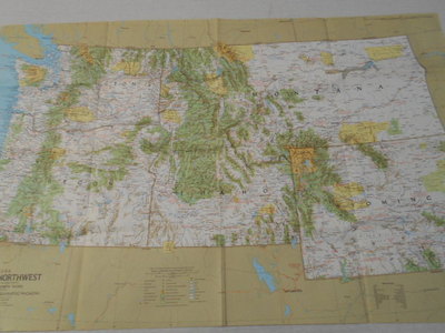 1973  MAP OF WASHINGTON OREGON IDAHO MONTANA WYOMING NATIONAL GEOGRAPHIC (69)