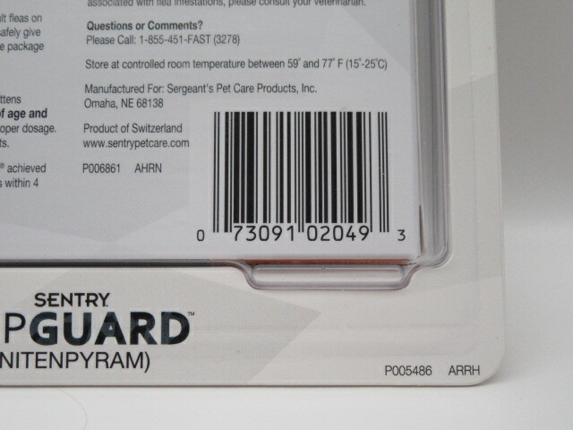 SENTRY Capguard Monthly Oral Treatment Control Pills Flea Tablet 2-25lbs 6 Cnt