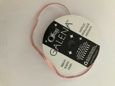 Offray Peach Rose Gold Ribbon - 1/8 in x 3 Yds.
