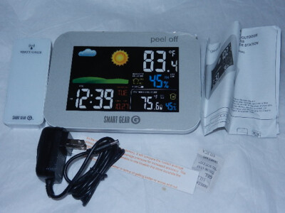 open box Smart Gear indoor Outdoor Wireless weather station Alarm Clock Color